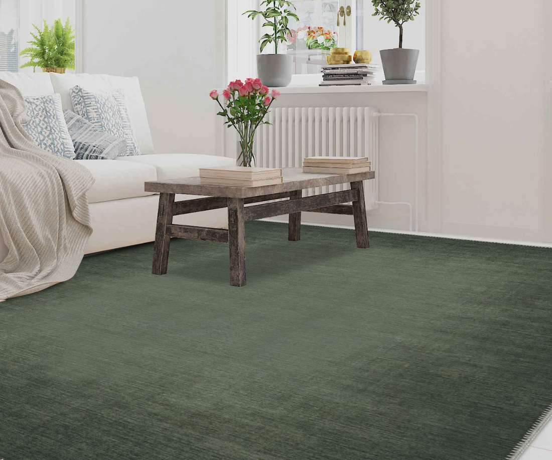 How to Cherish Your Living Room with a Green Rug