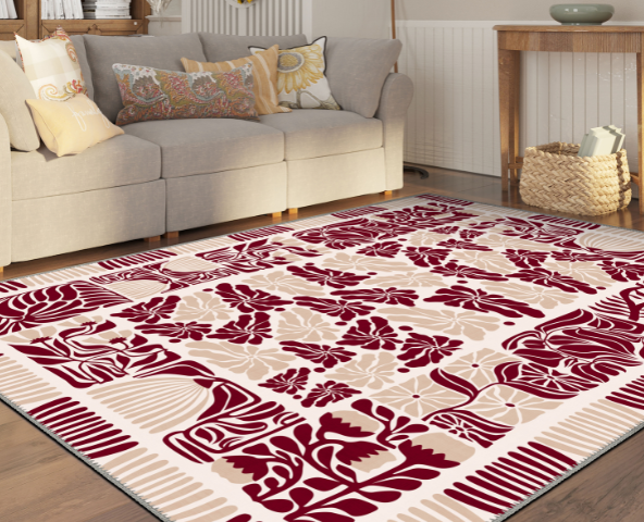 150 x 215 cm rugs for living rooms, bedrooms and dining areas.