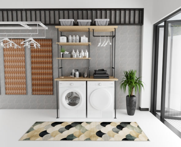 Laundry room rugs that are machine washable make the life easier.