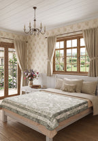 Liliane Green Floral Blanket