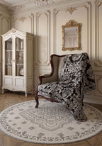 Liliane Black Bedspread Throw Blanket