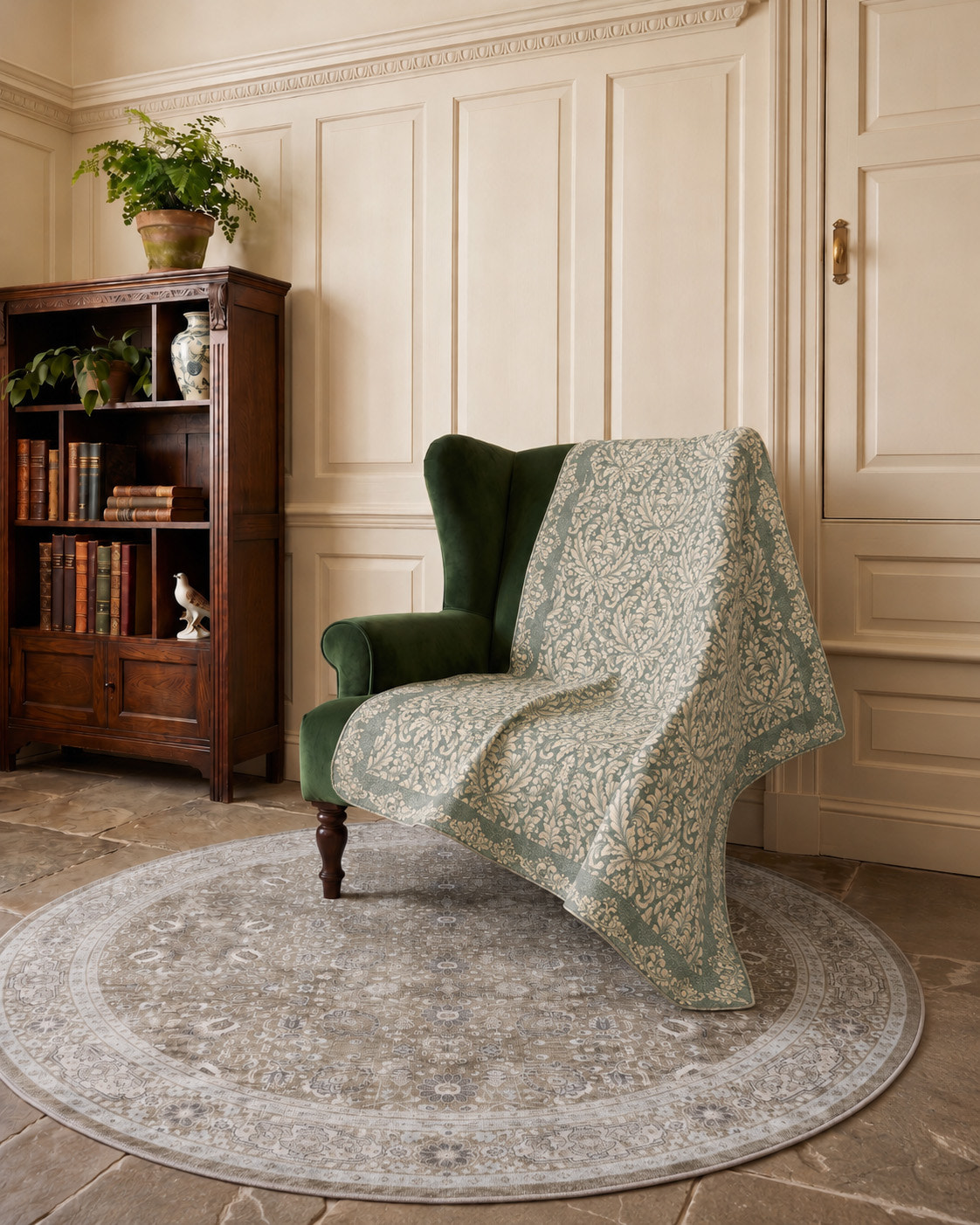 Odessa Sage Green Throw Blanket