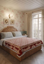 Odessa Terracotta Damask Blanket