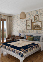 Evelston Navy Blue Throw Blanket