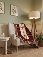 Evelston Burgundy Plaid Blanket