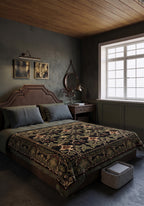 Sylvara Black Green Vintage Blanket