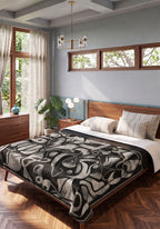 Virella Abstract Black Blanket Throw