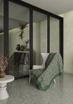 Zafira Green Animal Print Blanket