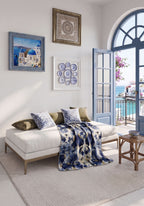 Elaris Blue Floral Blanket
