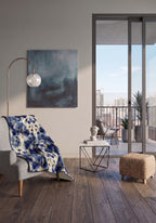Elaris Blue Floral Blanket