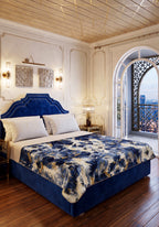 Elaris Blue Floral Blanket