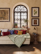 Perrin Sage Green Polka Dot Blanket