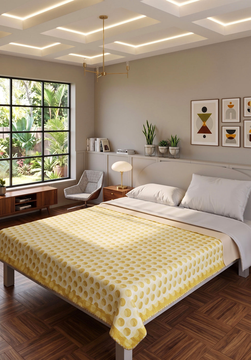 Perrin Polka Dot Yellow Blanket