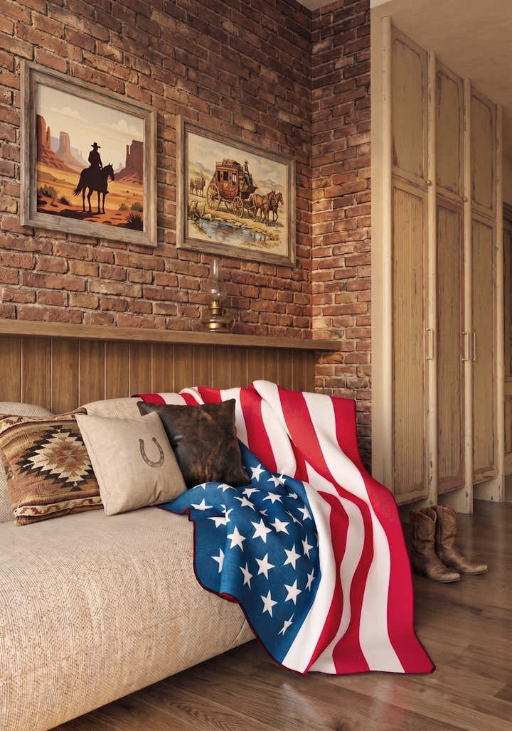 Old Glory American Flag Blanket