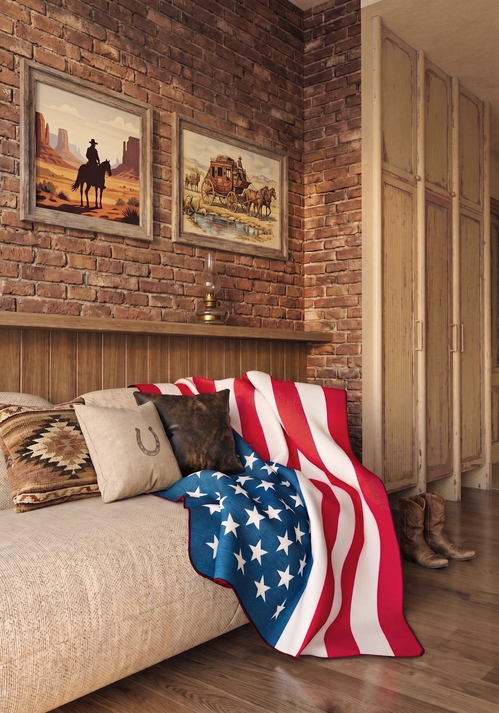 Old Glory American Flag Blanket