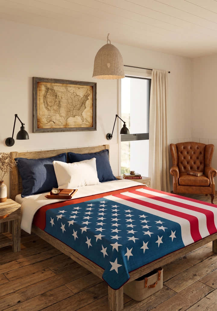 Old Glory American Flag Blanket