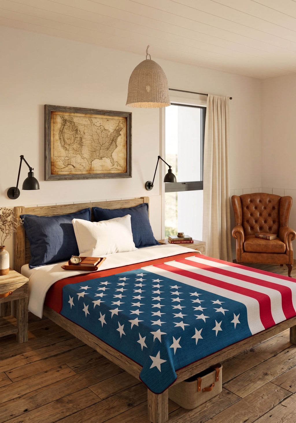 Old Glory American Flag Blanket