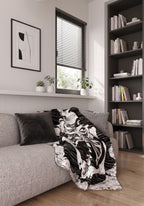 Phantom Halloween Skeleton Blanket