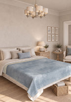 Oliver Light Blue Throw Blanket