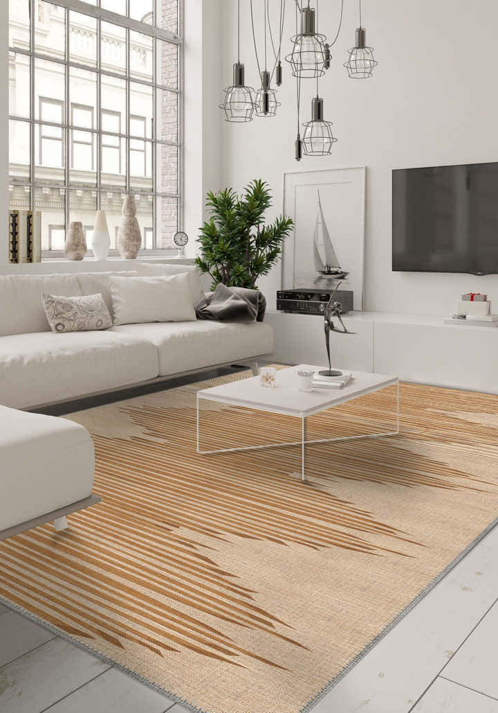 Syralla Brown Washable Rug