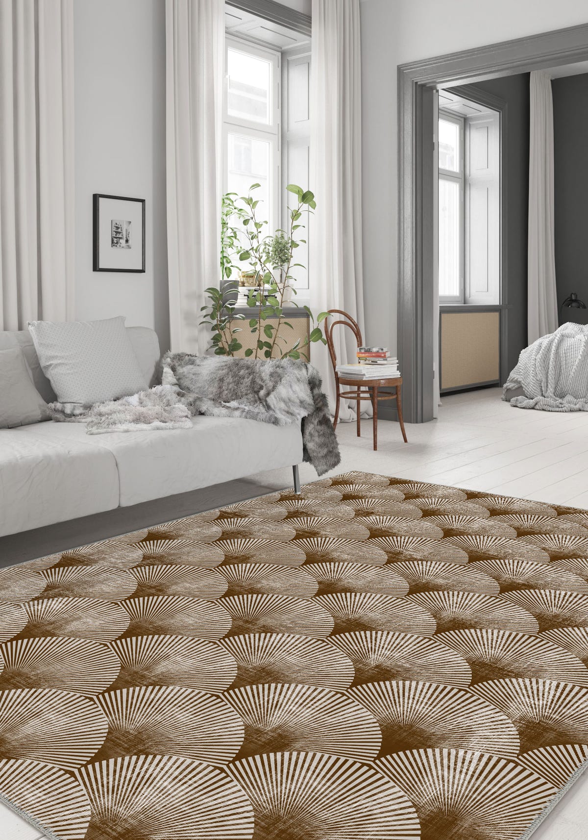 Addison Modern Brown Rug