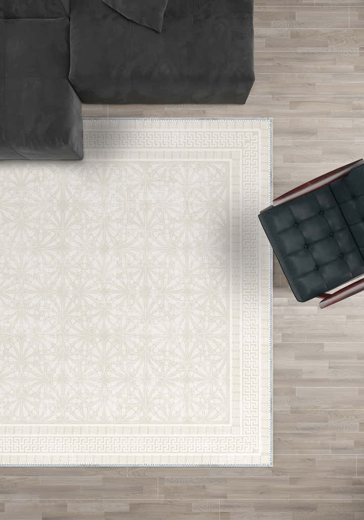 Alexis Bordered Cream Rug