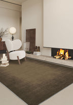 Olivia Brown Bordered Washable Rug