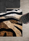 Casimir Brown Abstract Rug