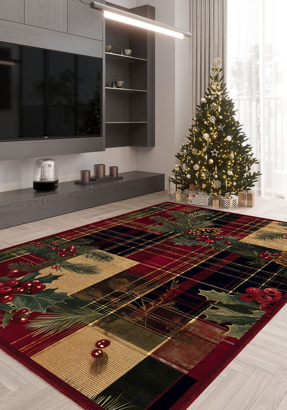 Aspen Holiday Plaid Rug