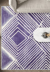 Bram Purple Modern Rug
