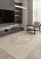 Magnus Beige Medallion Rug