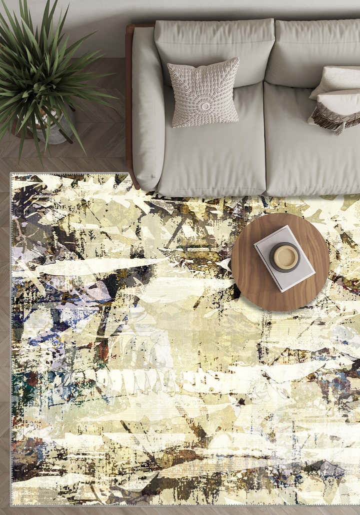 Cyrene Abstract Washable Rug