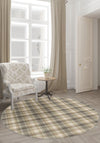 Odette Beige Plaid Rug