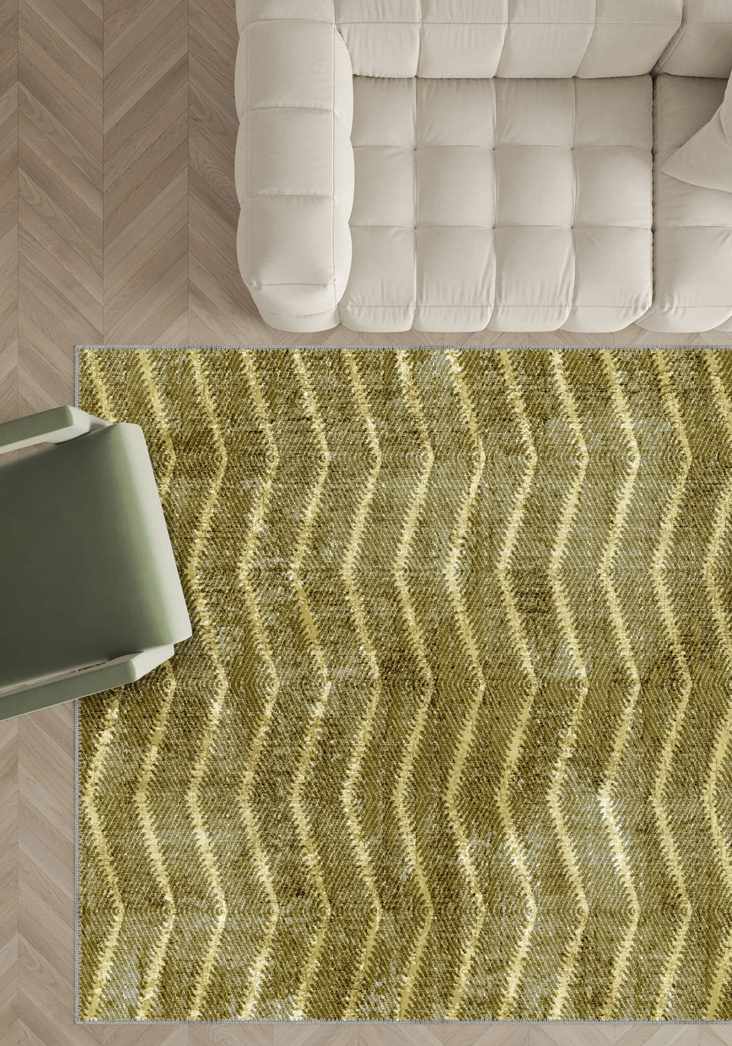 Alice Modern Green Rug