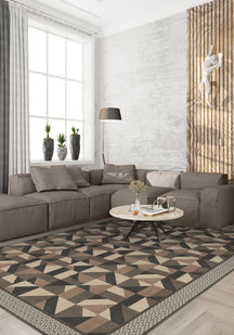 Brooke Brown Geometric Rug