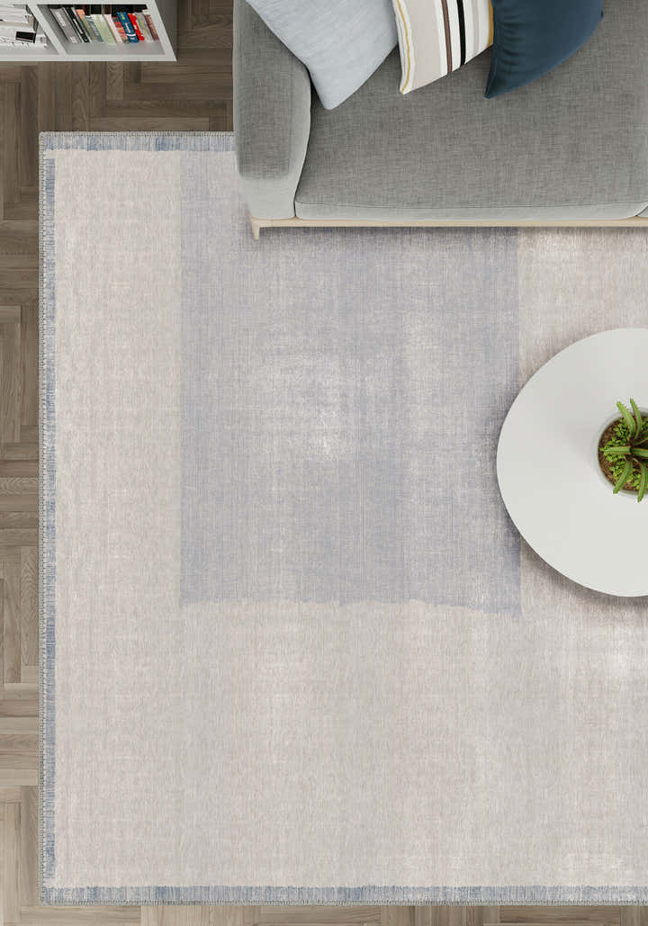 Aisling Light Blue Washable Rug
