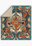 Brynn Teal Orange Swirl Blanket