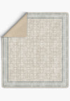 Alexis Blue Cream Throw Blanket