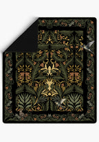 Merillo Black Throw Blanket Bedspread
