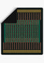 Quillon Black Green Checkered Blanket