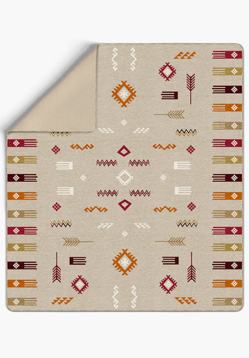 Azra Moroccan Beige Blanket Throw