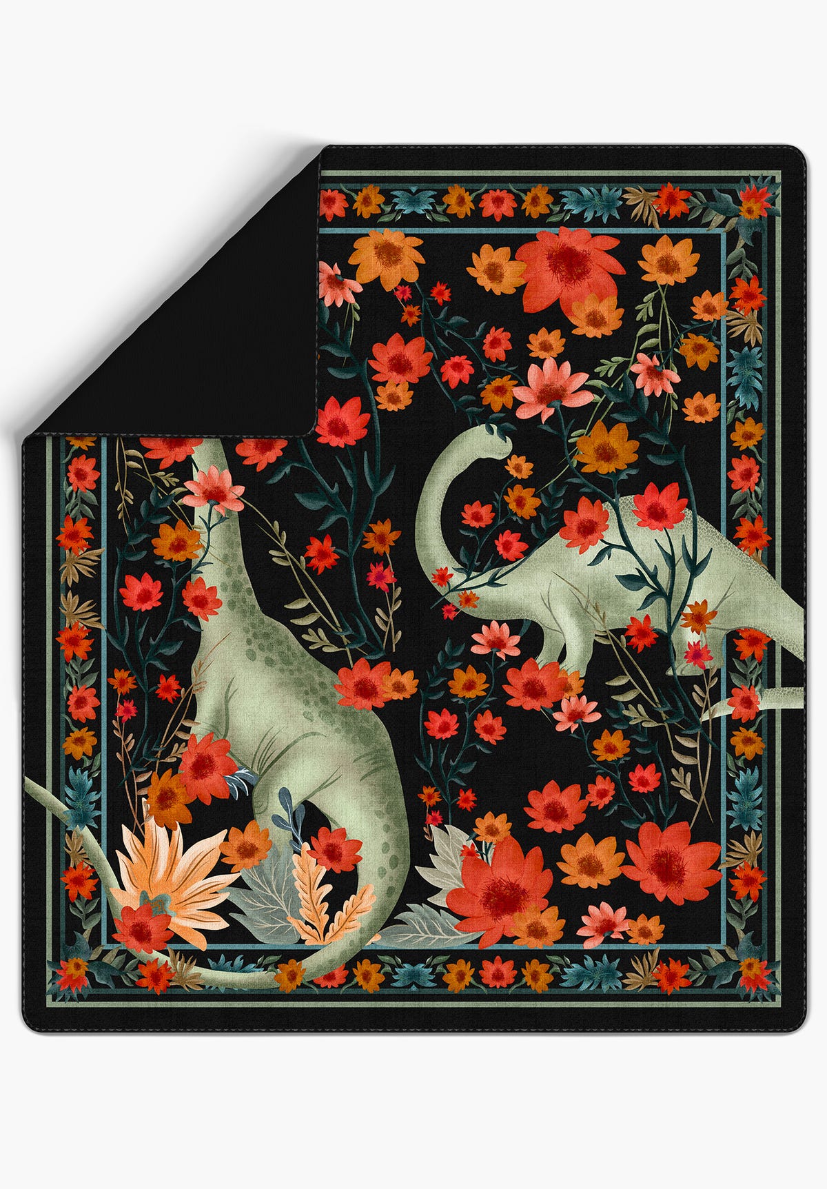 Nola Floral Dinosaur Blanket