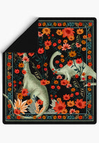 Nola Floral Dinosaur Blanket