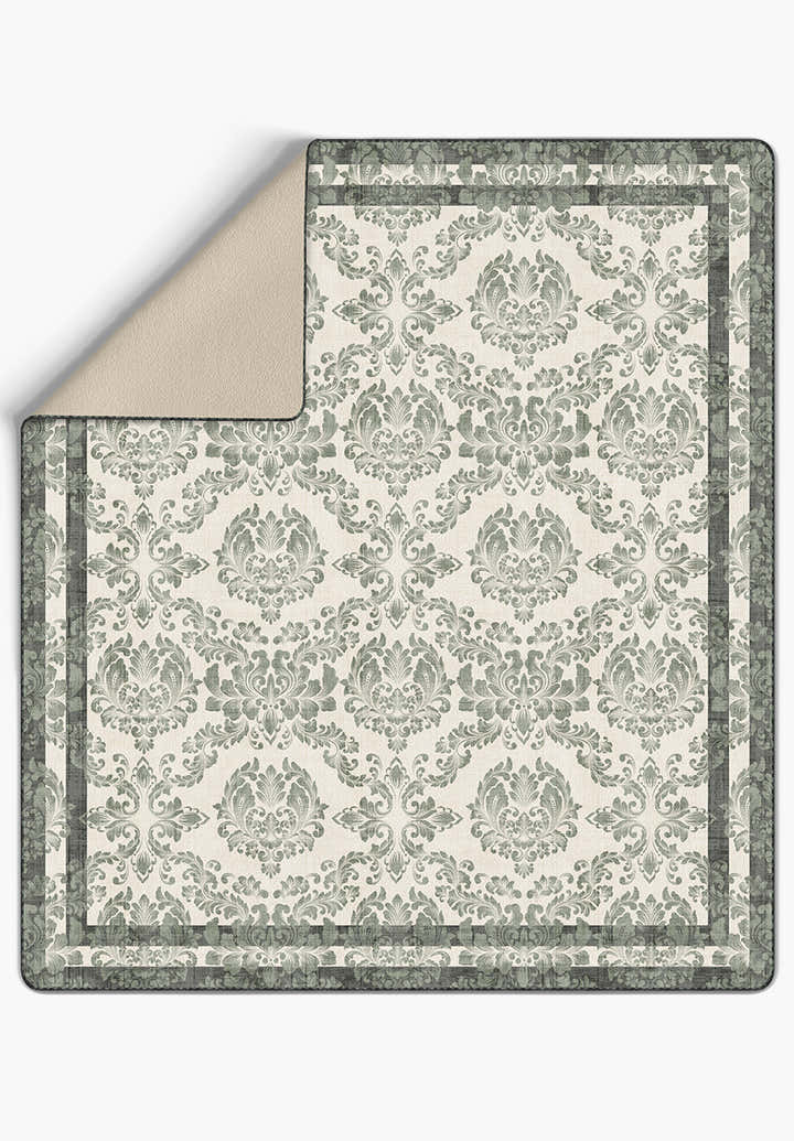 Liliane Green Floral Blanket