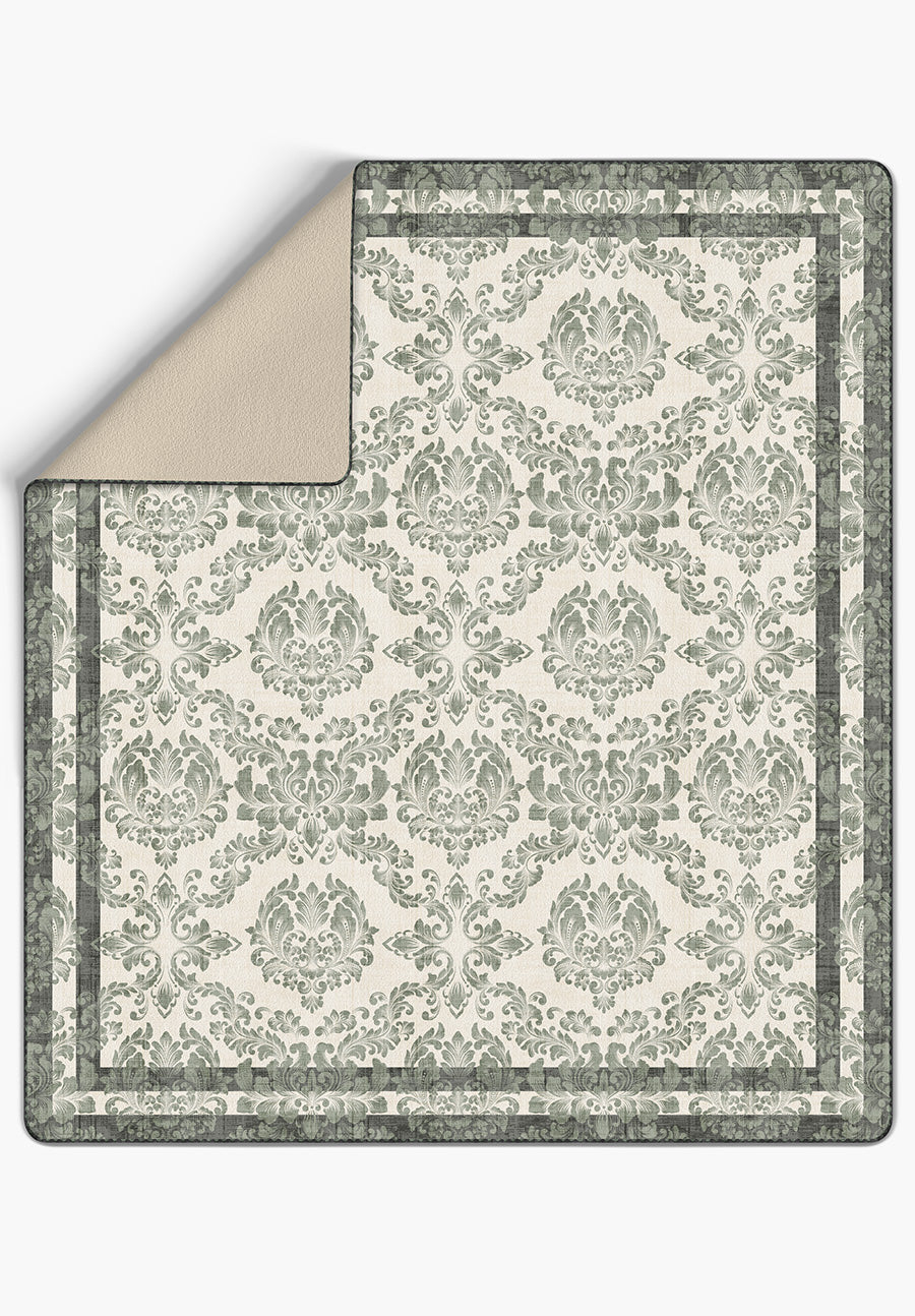 Liliane Green Floral Blanket