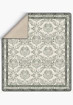 Liliane Green Floral Blanket