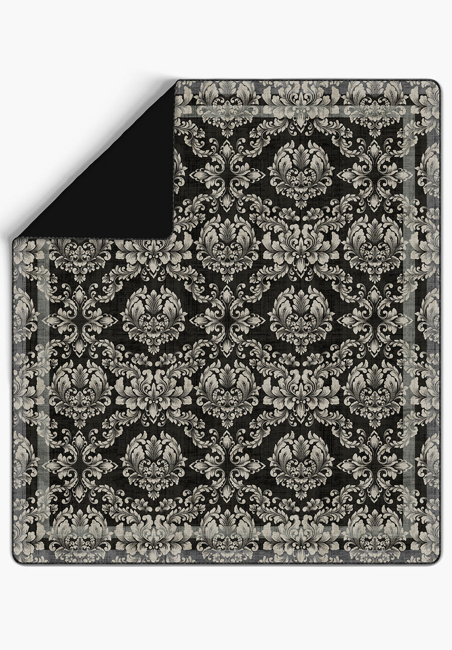 Liliane Black Bedspread Throw Blanket