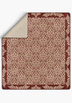 Odessa Terracotta Damask Blanket