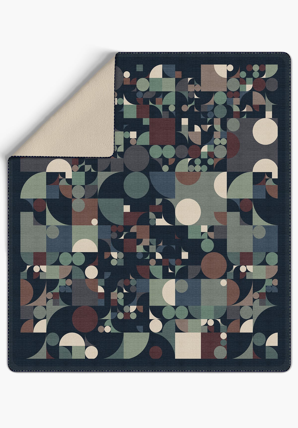 Leandro Geometric Teal Blanket