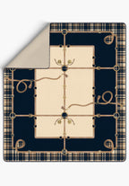 Evelston Navy Blue Throw Blanket